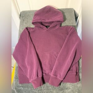 Quince Everyday Fleece Hoodie- Plum Size L